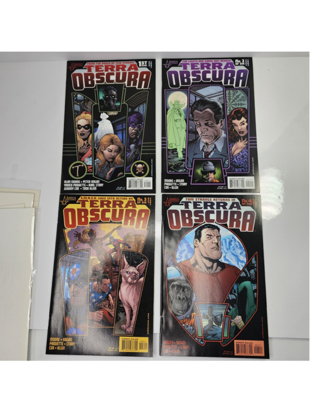 Terra Obscura #1-4 Comic Book Lot 2003 Alan Moore ABC WildStorm Carded